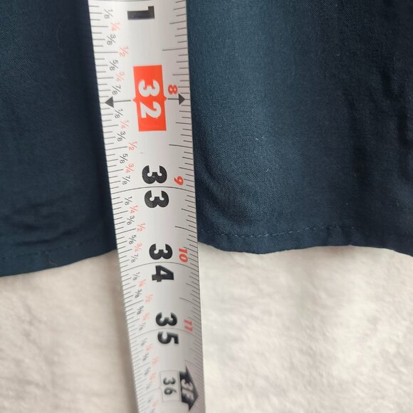 J. Jill Women Blue Tunic Top Floral Embroidery Boho Peasant Tall L Blouse - Picture 6 of 13